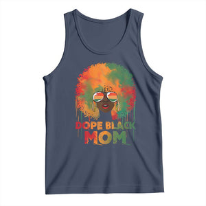 Dope Black Mom Tank Top Proud Afro Melanin Woman Mother's Day Gift TS02 Navy Print Your Wear