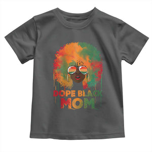 Dope Black Mom Toddler T Shirt Proud Afro Melanin Woman Mother's Day Gift TS02 Dark Heather Print Your Wear