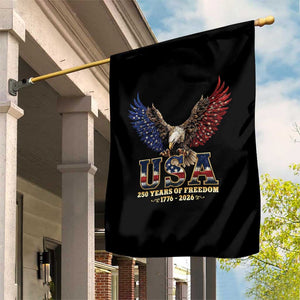 250 Years USA Majestic Bald Eagle Garden Flag American Flag Wings Patriotic Semiquincentennial 250th Anniversary TS02 Print Your Wear