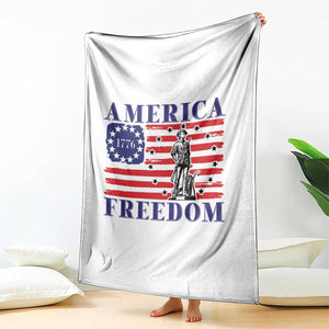 America Freedom 1776 Revolutionary War Throw Blanket Minuteman Betsy Ross Flag Patriotic History TS02 Print Your Wear