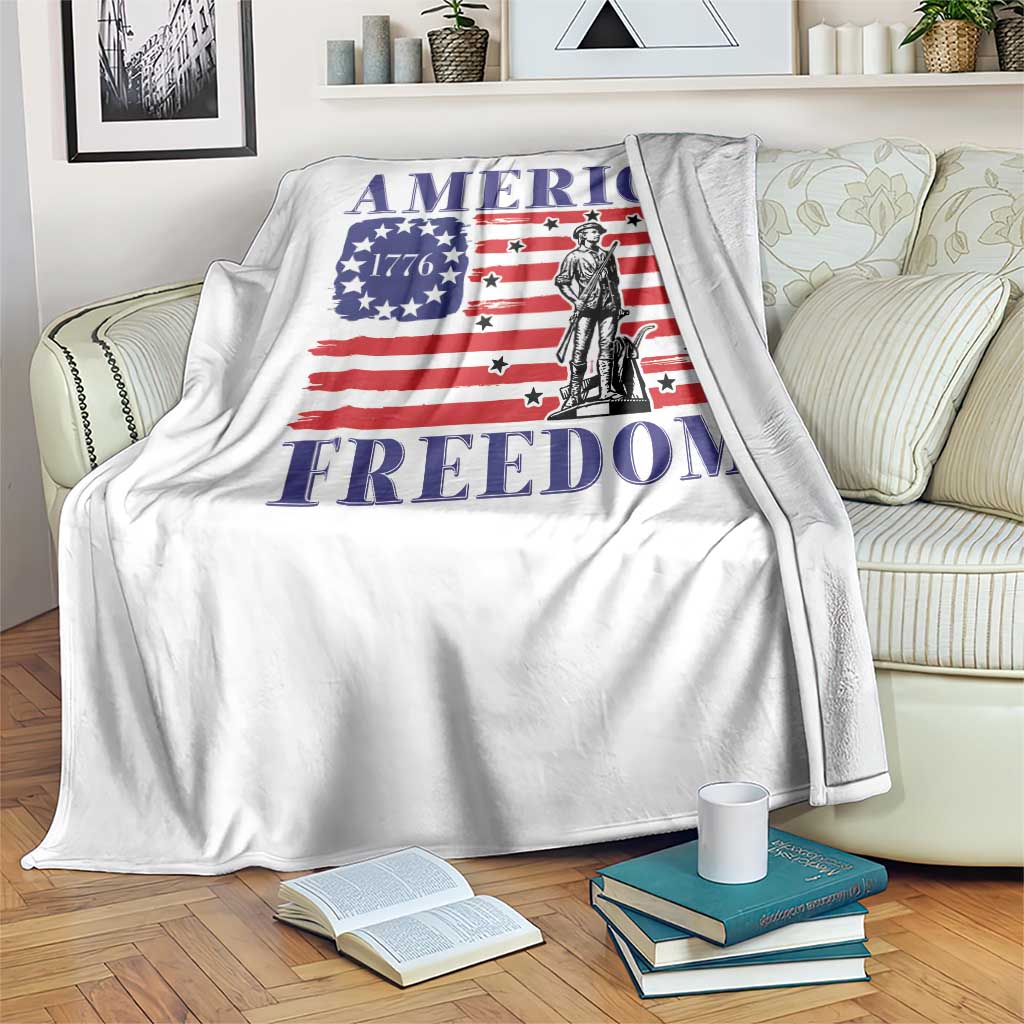 America Freedom 1776 Revolutionary War Throw Blanket Minuteman Betsy Ross Flag Patriotic History TS02 Print Your Wear