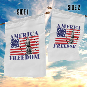 America Freedom 1776 Revolutionary War Garden Flag Minuteman Betsy Ross Flag Patriotic History TS02 Print Your Wear