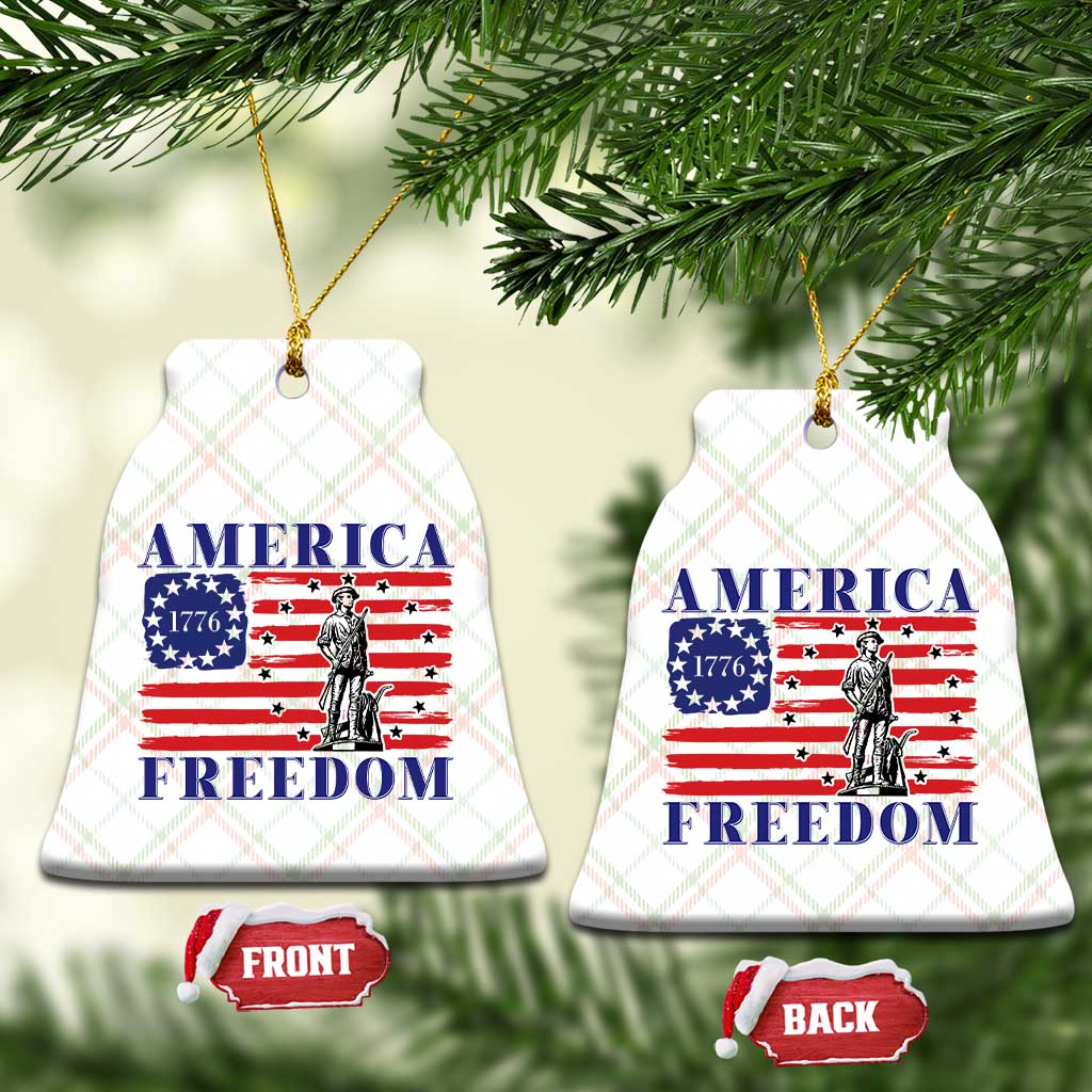 America Freedom 1776 Revolutionary War Ceramic Ornament Minuteman Betsy Ross Flag Patriotic History TS02 Print Your Wear