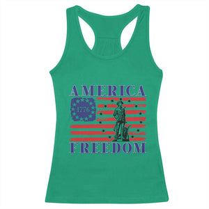 America Freedom 1776 Revolutionary War Racerback Tank Top Minuteman Betsy Ross Flag Patriotic History TS02 Irish Green Print Your Wear