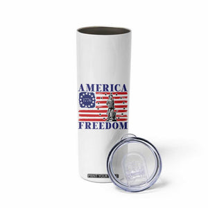 America Freedom 1776 Revolutionary War Skinny Tumbler Minuteman Betsy Ross Flag Patriotic History TS02 Print Your Wear