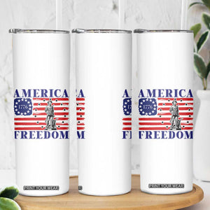 America Freedom 1776 Revolutionary War Skinny Tumbler Minuteman Betsy Ross Flag Patriotic History TS02 Print Your Wear