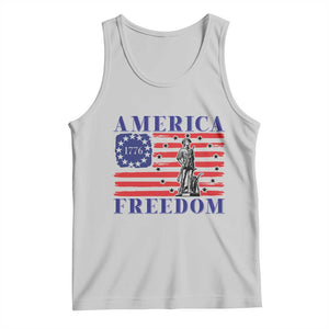 America Freedom 1776 Revolutionary War Tank Top Minuteman Betsy Ross Flag Patriotic History TS02 Ash Print Your Wear
