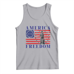 America Freedom 1776 Revolutionary War Tank Top Minuteman Betsy Ross Flag Patriotic History TS02 Athletic Heather Print Your Wear