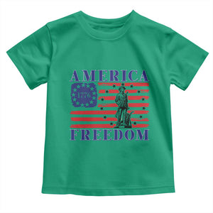 America Freedom 1776 Revolutionary War Toddler T Shirt Minuteman Betsy Ross Flag Patriotic History TS02 Irish Green Print Your Wear