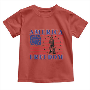 America Freedom 1776 Revolutionary War Toddler T Shirt Minuteman Betsy Ross Flag Patriotic History TS02 Red Print Your Wear
