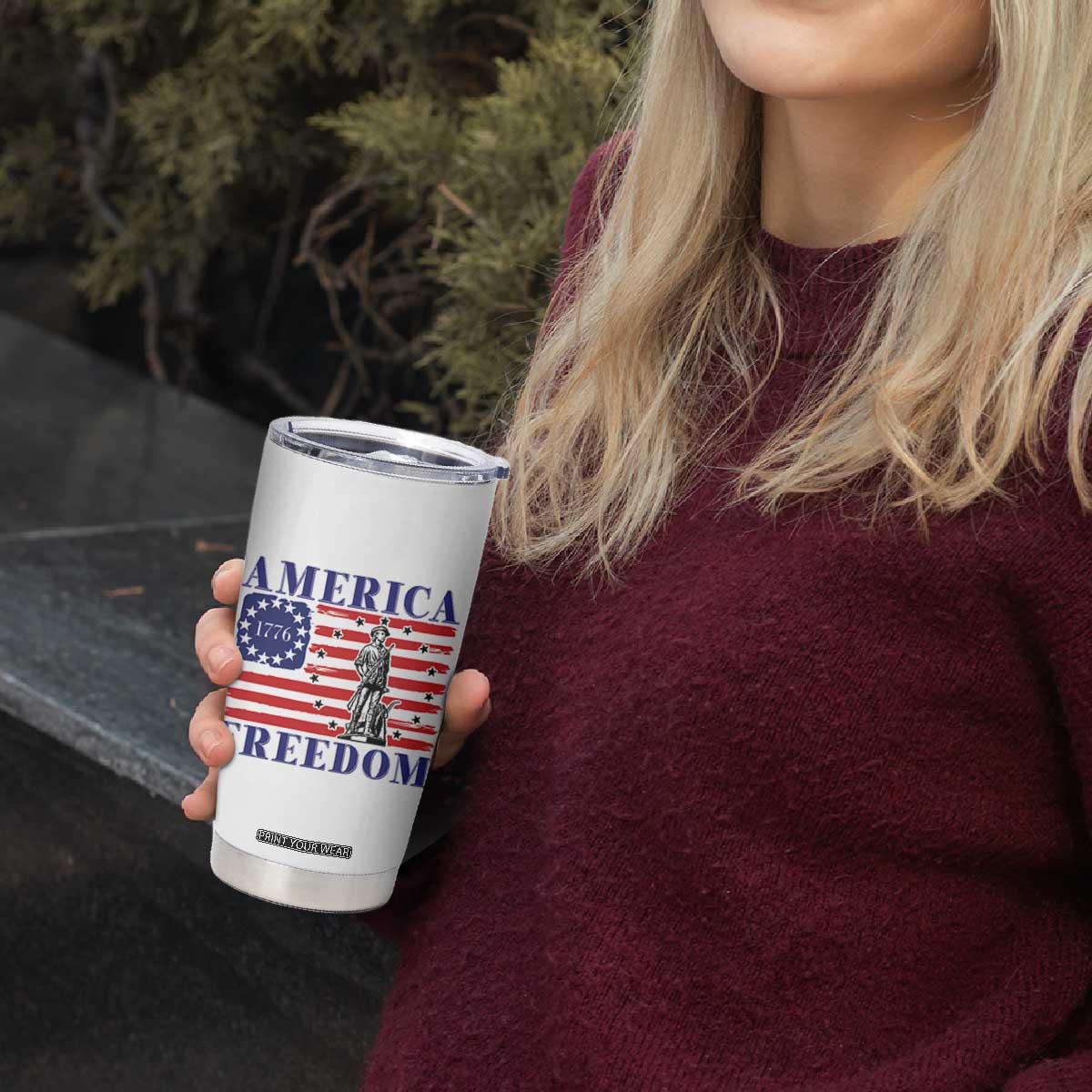 America Freedom 1776 Revolutionary War Tumbler Cup Minuteman Betsy Ross Flag Patriotic History TS02 Print Your Wear