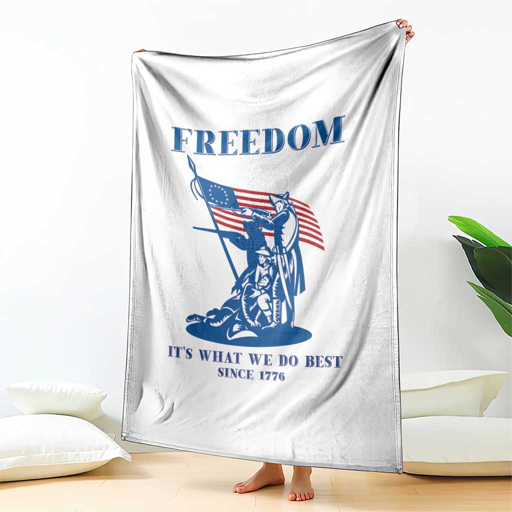 Freedom It’s What We Do Best Since 1776 Throw Blanket Revolutionary War Patriot Battle Scene TS02 Print Your Wear