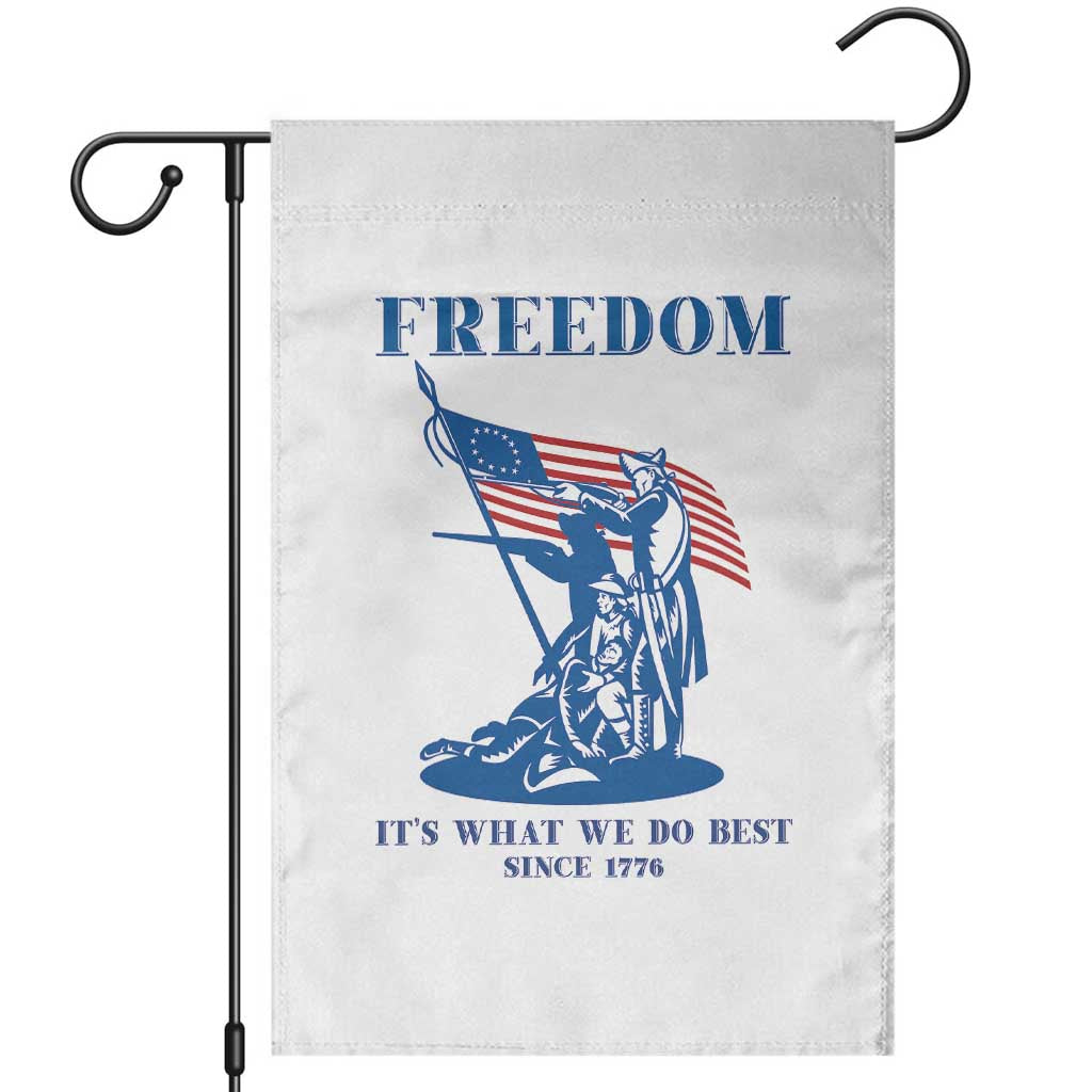 Freedom It’s What We Do Best Since 1776 Garden Flag Revolutionary War Patriot Battle Scene TS02 White Print Your Wear