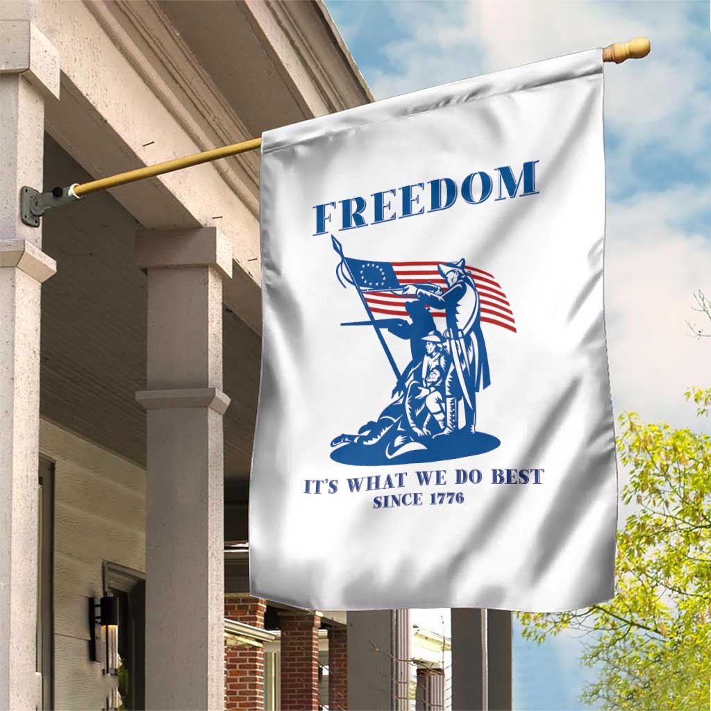 Freedom It’s What We Do Best Since 1776 Garden Flag Revolutionary War Patriot Battle Scene TS02 Print Your Wear