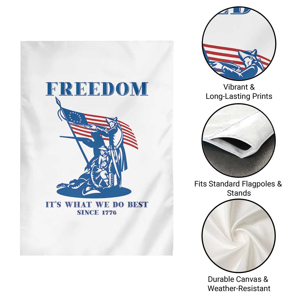 Freedom It’s What We Do Best Since 1776 Garden Flag Revolutionary War Patriot Battle Scene TS02 Print Your Wear