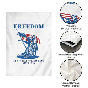 Freedom It’s What We Do Best Since 1776 Garden Flag Revolutionary War Patriot Battle Scene TS02 Print Your Wear