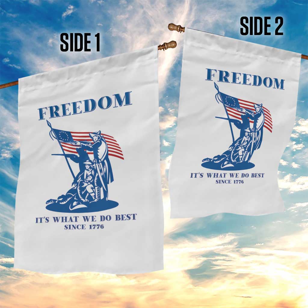 Freedom It’s What We Do Best Since 1776 Garden Flag Revolutionary War Patriot Battle Scene TS02 Print Your Wear