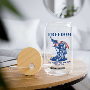 Freedom It’s What We Do Best Since 1776 Glass Can Revolutionary War Patriot Battle Scene TS02 Print Your Wear