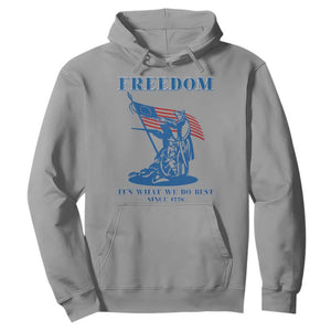 Freedom It’s What We Do Best Since 1776 Hoodie Revolutionary War Patriot Battle Scene TS02 Sport Gray Print Your Wear