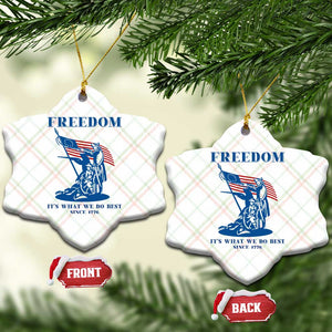 Freedom It’s What We Do Best Since 1776 Ceramic Ornament Revolutionary War Patriot Battle Scene TS02 Print Your Wear