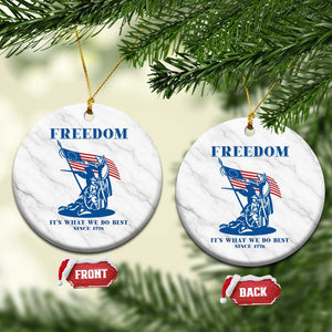 Freedom It’s What We Do Best Since 1776 Ceramic Ornament Revolutionary War Patriot Battle Scene TS02 1pc White Marble Print Your Wear