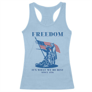 Freedom It’s What We Do Best Since 1776 Racerback Tank Top Revolutionary War Patriot Battle Scene TS02 Light Blue Print Your Wear