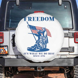 Freedom It’s What We Do Best Since 1776 Spare Tire Cover Revolutionary War Patriot Battle Scene TS02 No hole White Print Your Wear