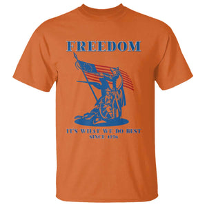 Freedom It’s What We Do Best Since 1776 T Shirt Revolutionary War Patriot Battle Scene TS02 Orange Print Your Wear