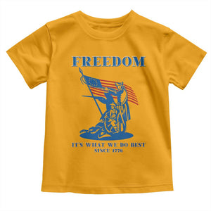 Freedom It’s What We Do Best Since 1776 Toddler T Shirt Revolutionary War Patriot Battle Scene TS02 Gold Print Your Wear