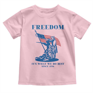 Freedom It’s What We Do Best Since 1776 Toddler T Shirt Revolutionary War Patriot Battle Scene TS02 Light Pink Print Your Wear