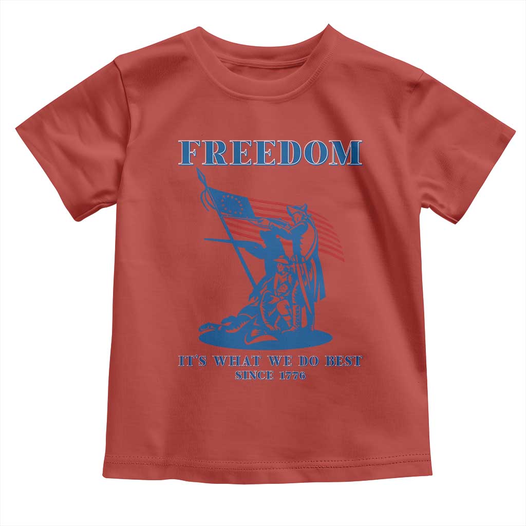 Freedom It’s What We Do Best Since 1776 Toddler T Shirt Revolutionary War Patriot Battle Scene TS02 Red Print Your Wear