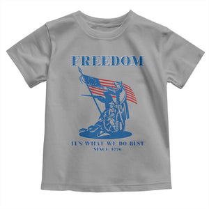 Freedom It’s What We Do Best Since 1776 Toddler T Shirt Revolutionary War Patriot Battle Scene TS02 Sport Gray Print Your Wear
