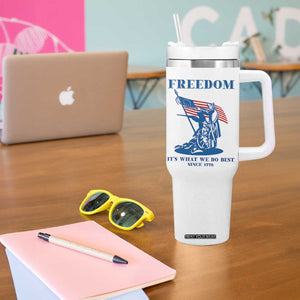 Freedom It’s What We Do Best Since 1776 Tumbler With Handle Revolutionary War Patriot Battle Scene TS02 Print Your Wear