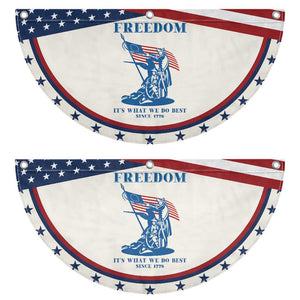 Freedom It’s What We Do Best Since 1776 Patriotic Fan Flag Revolutionary War Patriot Battle Scene