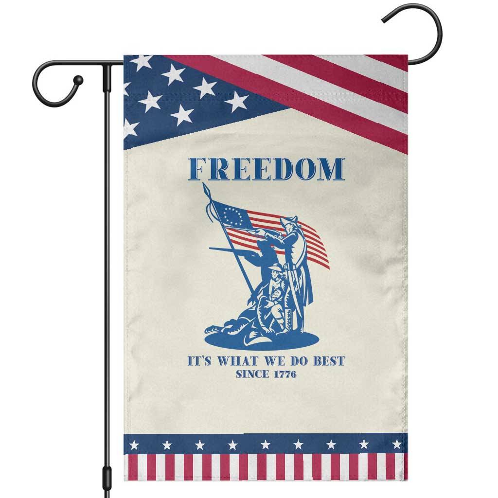 Freedom It’s What We Do Best Since 1776 Patriotic Garden Flag Revolutionary War Patriot Battle Scene TS02 Modern Beige Blue Print Your Wear