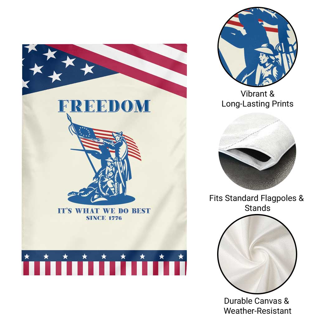 Freedom It’s What We Do Best Since 1776 Patriotic Garden Flag Revolutionary War Patriot Battle Scene TS02 Print Your Wear
