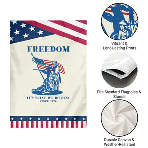 Freedom It’s What We Do Best Since 1776 Patriotic Garden Flag Revolutionary War Patriot Battle Scene TS02 Print Your Wear