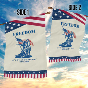 Freedom It’s What We Do Best Since 1776 Patriotic Garden Flag Revolutionary War Patriot Battle Scene TS02 Print Your Wear