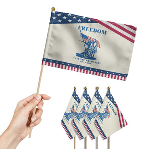 Freedom It’s What We Do Best Since 1776 Patriotic Handheld Flag Revolutionary War Patriot Battle Scene TS02 Print Your Wear
