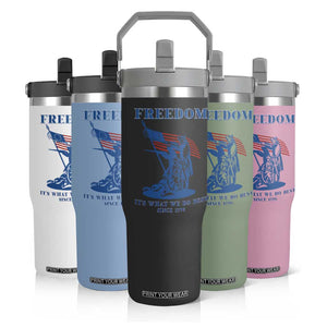 Freedom It’s What We Do Best Since 1776 Flip Straw Tumbler Revolutionary War Patriot Battle Scene TS02 Print Your Wear