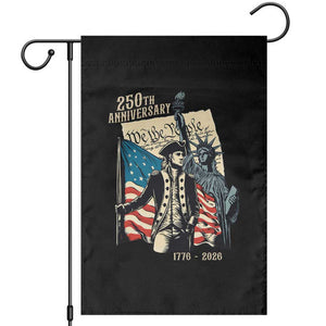 250th Anniversary 1776-2026 We The People Garden Flag George Washington and Statue of Liberty History Pride TS02 Black Print Your Wear