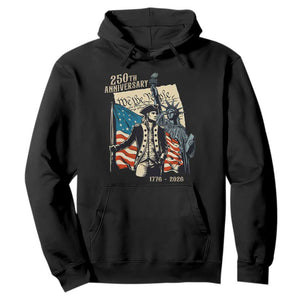 250th Anniversary 1776-2026 We The People Hoodie George Washington and Statue of Liberty History Pride TS02 Black Print Your Wear