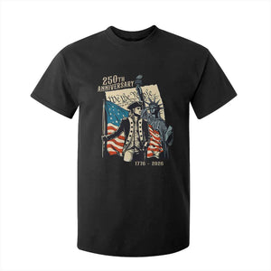 250th Anniversary 1776-2026 We The People T Shirt For Kid George Washington and Statue of Liberty History Pride TS02 Black Print Your Wear