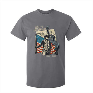 250th Anniversary 1776-2026 We The People T Shirt For Kid George Washington and Statue of Liberty History Pride TS02 Charcoal Print Your Wear