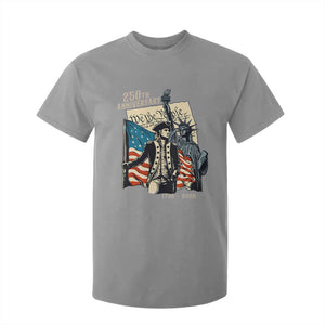 250th Anniversary 1776-2026 We The People T Shirt For Kid George Washington and Statue of Liberty History Pride TS02 Sport Gray Print Your Wear