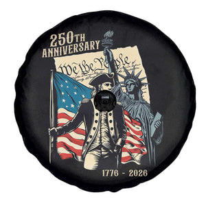 250th Anniversary 1776-2026 We The People Spare Tire Cover George Washington and Statue of Liberty History Pride TS02 Print Your Wear