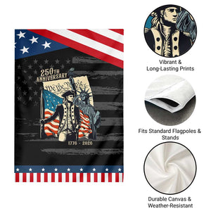 250th Anniversary 1776-2026 We The People Patriotic Garden Flag George Washington and Statue of Liberty History Pride TS02 Print Your Wear