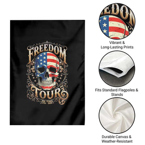 Freedom Tour 250 Years 1776-2026 American Flag Skull Garden Flag Rock Aesthetic Patriotic Semiquincentennial 250th Anniversary TS02 Print Your Wear