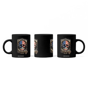 Freedom Tour 250 Years 1776-2026 American Flag Skull Coffee Mug Rock Aesthetic Patriotic Semiquincentennial 250th Anniversary TS02 Print Your Wear