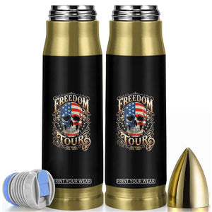 Freedom Tour 250 Years 1776-2026 American Flag Skull Bullet Tumbler Rock Aesthetic Patriotic Semiquincentennial 250th Anniversary TS02 Black Print Your Wear